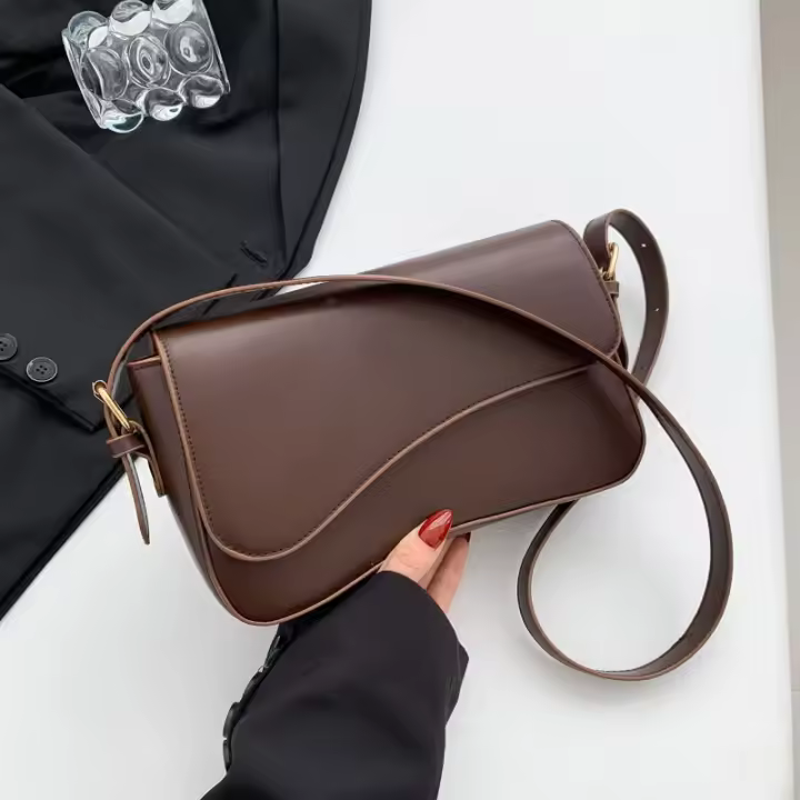 Bolso Cruzado de Moda para Mujer Bolso Pequeño de Hombro con Correa de Cuero Ancho - 1