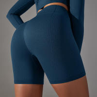 Hamidou-pantalones cortos deportivos de Yoga para mujer, mallas transpirables sin costuras para correr, ciclismo, cintura alta, entrenamiento, gimnasio, Verano - details 47