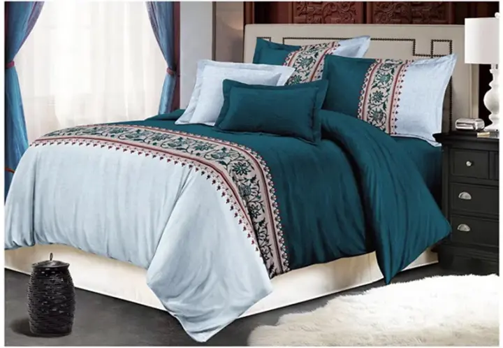 Juego de Ropa de Cama de Lujo Sólido Estilo Nórdico para Pareja con Funda de Edredón Individual Doble Cubierta de Tatami Tamaño Twin Full Queen King - 1