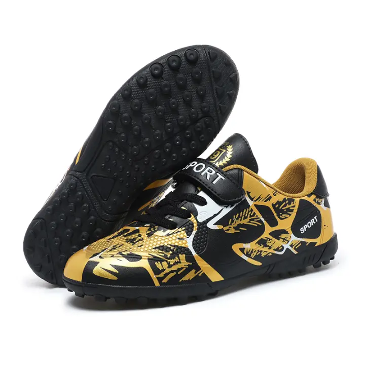 Botas de fútbol de cuero para niños, antideslizantes, para deportes, para otoño/invierno - 1