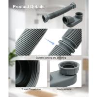 Trampa de perfil bajo 1 1/2 P, tubo de drenaje Flexible para bañera y ducha, trampa plana P, drenaje de bañera independiente para desagüe de bañera - details 3