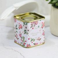 Caja de lata decorativa para té, lata de té de Metal pequeña cuadrada, té portátil sellado - details 3