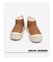 Nuevas botas de nieve de suela gruesa integradas para hombres y mujeres, cálidas, impermeables y antideslizantes - details 8