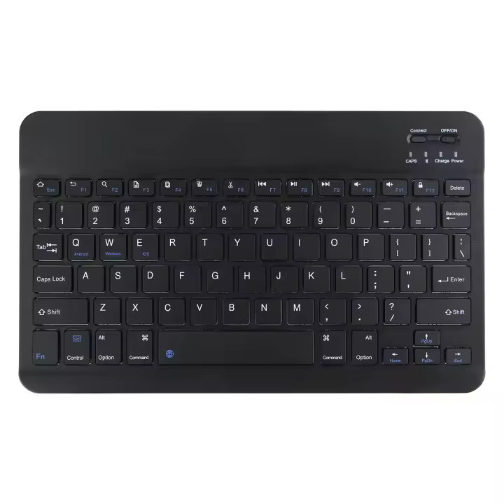 Miniteclado inalámbrico Portátil con Bluetooth, 10 pulgadas, para tableta, portátil, Smartphone, iPad, IOS, teléfono Android, ruso, español, árabe - 1