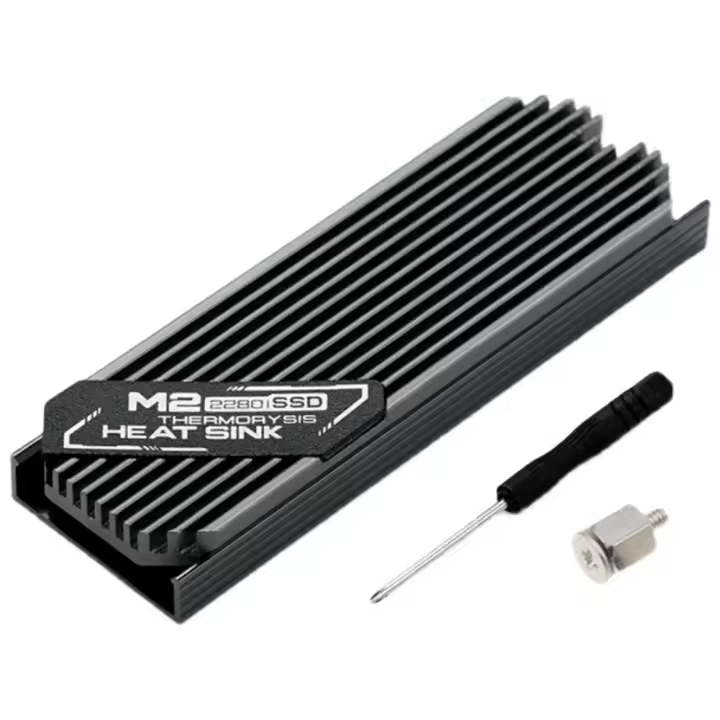 Disipador de calor ultrafino M.2 SSD M2 2280, disco duro de estado sólido, disipador térmico de aluminio, almohadilla térmica de refrigeración - 1