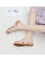 Sandalias Planas Cómodas de Fondo Suave para Mujer Zapatillas de Playa de Moda de Gran Tamaño con Diamantes de Imitación - details 5