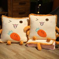 Manta de almohada portátil 2 en 1, diseño de dibujos animados, colcha suave de aire acondicionado, manta cuadrada de felpa para siesta, oficina - details 3