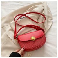 Bolso cruzado de lentejuelas de estilo coreano a la moda, bolso de sillín de Pu de medio círculo, correa ajustable, bolso de hombro de gran capacidad para mujer - details 2