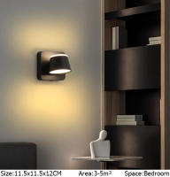 LEFANGXING Lámpara de Pared LED 12CM, Rotativa, Luz Luminosa para Dormitorio y Sala de Estar - details 4