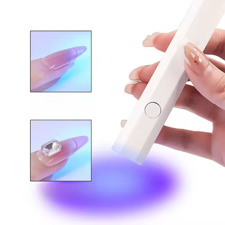 Mini lámpara secadora portátil de mano, Luz LED UV para curar todas las herramientas de arte de uñas recargables de Gel - 1