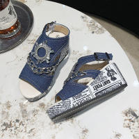 Sandalias de cuña mujer, estilo boho, zapatos de punta abierta,verano - details 7