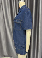Conjunto Casual de Manga Corta y Shorts de Denim para Mujer Primavera-Verano Moda Suelta y Cómoda - details 7