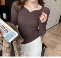 Suéter de Manga Larga de Punto Cálido para Mujeres Jersey Casual con Cuello en V - details 25