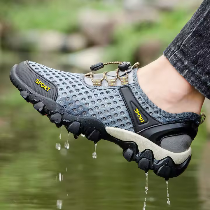 Zapatos casuales de verano para hombre, transpirables, de malla hueca, con suela suave, para senderismo y deportes al aire libre - 1