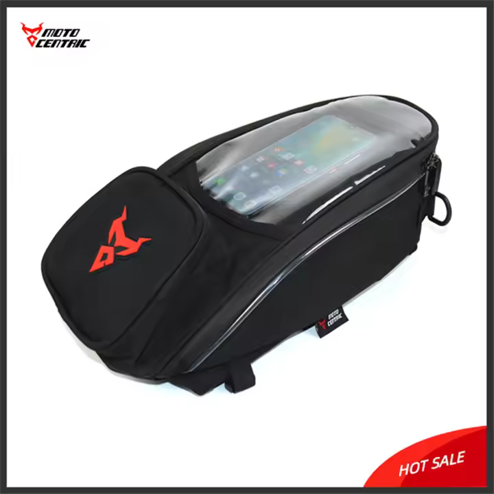 MOTOCENTRIC Bolsa de Tanque de Motocicleta con Gran Capacidad Bolsa de Viaje Universaria Fuerte con Imán, Reflectante Nocturno, Antideslizante, Ligera - 1