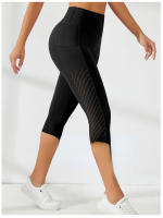 Shorts De Yoga De Malla Para Mujer Cintura Alta Con Bolsillos Sport Push up Levantamiento De Glúteos Running Secado Rápido Transpirable Casual Shorts De Verano - details 1