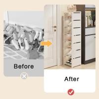 Organizador De Zapatos De Múltiples Capas Estante Plegable Ajustable Para Ahorrar Espacio En El Ángulo De La Pared Resistentes Al Agua Para Guardar Zapatos En El Hogar - details 3