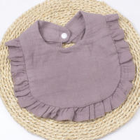 Babero de gasa para niños y niñas, algodón puro, color caramelo, cómodo babero para Saliva, toalla de Saliva de encaje de color sólido para bebé, productos para bebé - details 22