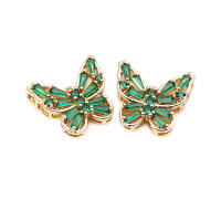 Colgantes de Mariposa de Bronce Dorado 18K Collar Aretes Accesorios de Joyería DIY - details 4