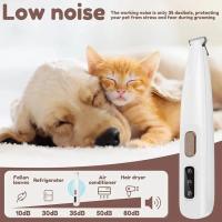 New Dog Paw Trimmer with LED Light Fully Waterproof Pet Hair Trimmer with LED Display Dog Clippers for Grooming 18mm Widen Blade - details 4