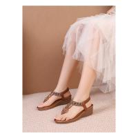 Sandalias Gladiador Mujer con Plataforma |   Zapatos Étnicos Abiertos de Verano 2024, Diseño Elegante para Vacaciones en Playa y Viajes Turísticos - details 12