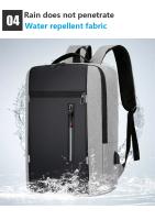Mochila De Negocios impermeable para hombre, morral escolar con USB de 15,6 pulgadas, para ordenador portátil, de gran capacidad - details 13