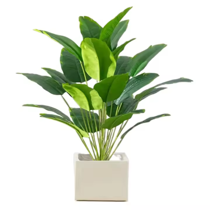 Planta de helecho Artificial, plantas de plátano, hojas de plástico, palmera Tropical grande, tacto Real realista, 12/18/24 hojas - 1