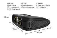Sensor de E-ACE para coche TPMS, sistema inteligente de monitoreo de presión de neumáticos de 8bar para vehículos con 4 sensores, reloj electrónico, pantalla LCD - details 13