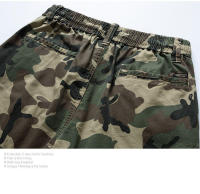 Pantalones Cargo de Camuflaje de Algodón 100% Pantalones Cortos Casuales para Hombres en Verano con Múltiples Bolsillos - details 14