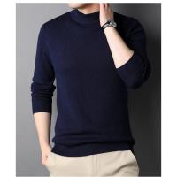 Suéter de Cachemira con Cuello medio alto para hombre, jerseys de punto para jóvenes, prendas de punto delgadas, 2025 - details 10