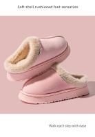 Zapatillas mullidas de moda para mujer para otoño e invierno, zapatillas Unisex cálidas y antideslizantes con suela gruesa de EVA para interiores para invierno - details 8