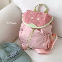Mochila con cordón para exteriores de estilo coreano, mochila de nailon de fruta de Color dopamina para viaje, bolsa de libros de gran capacidad, bolso de hombro para senderismo - details 25