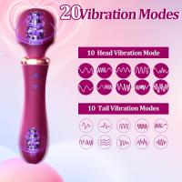 Varita de masaje AV 3 en 1 para mujer, consolador vibrador para punto G, estimulador de pezón y Vagina, función de calefacción, 10 potentes vibraciones, Motor Dual - details 3
