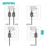 Enchufe de pared USB tipo C estándar de la UE 220V enchufes dobles,153*82mm panel de vidrio templado. - details 3
