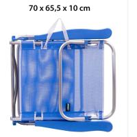 Pack 2 Sillas Playa Plegables |   Ligera Portátil |   Baja y Reclinable de 4 Posiciones |   para Camping, Piscina, Terraza o Jardín Azul - details 4