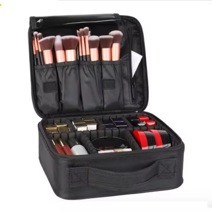 Estuche de cosméticos impermeable para mujer, bolsa de maquillaje para brochas de belleza, neceser de viaje, novedad - 1