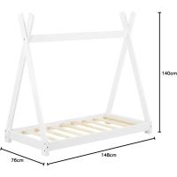 Cama para niños pequeños Cama Infantil 160 x 80cm Estructura Tipi de Madera Pino Color Pino Natural - details 17