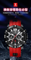 Reloj multifuncional nuevo de la marca suiza para hombre, reloj de cuarzo con correa de silicona. - details 6