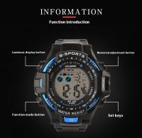 SHUNWAY Reloj electrónico de moda para parejas deportivas a prueba de agua, reloj digital multifuncional para exteriores - details 3