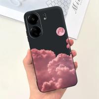 Funda trasera para Xiaomi Poco C65, cubierta suave de silicona líquida mate con estampado de dibujos animados de flores, protección a prueba de golpes - details 8