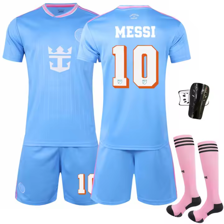 2526 Club Jersey Uniforme deportivo Modelo de entrenamiento para niños Miami 2 Juego de visitante No. Uniforme de fútbol de Messi 10 - 1