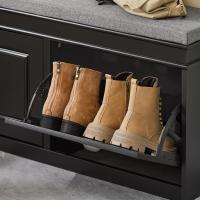 Organizador de Zapatos Estrecho con Asiento Almacenamiento de Calzado para Dormitorio Blanco - details 22