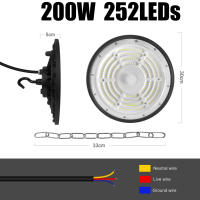 Lámpara LED UFO de Alta Bahía, Foco Industrial de 100W y 300W, IP65, Impermeable, Campana - details 1