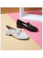 Zapatos pequeños de cuero estilo británico para mujer, tacones altos, informales, gruesos y de talla grande, 2025 - details 7