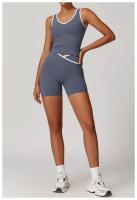 Conjunto de Yoga de 2 Piezas Trajes de Entrenamiento de Poliéster para Fitness - details 3