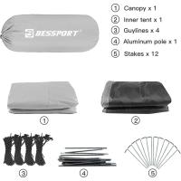 Carpa Ultraligera Resistente al Agua y al Viento, Montaje Fácil, 2-3 Personas, 3-4 Temporadas para Senderismo y Camping - details 2