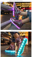 Zapatillas de tenis con luces LED para niños, zapatos de alta calidad con cargador USB, zapatillas luminosas de moda para niños - details 11