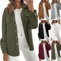Otoño e Invierno Nueva Chaqueta Casual Ligera con Bolsillo de Diamante de Color Sólido para Mujer - details 1