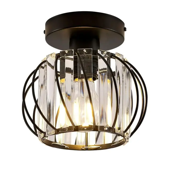 Lámpara de techo moderna led,plafón de Cristal de 19cm para dormitorio, sala de estar, cocina, pasillo - 1