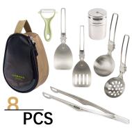 Juego de utensilios de cocina plegables para exteriores, utensilios de cocina para Picnic, Camping, con bolsa - details 4